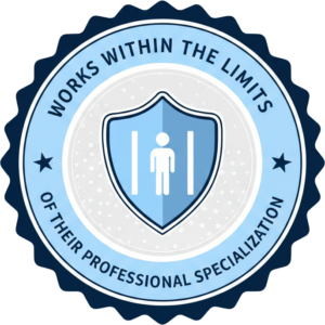 Works within the limits of their professional specialization